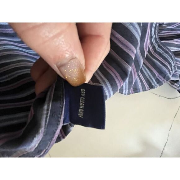 Robert Graham Men’s Classic Button Down Striped Shirt  Sz XL Flip Cuff Purple - Picture 11 of 12